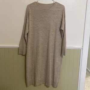 Cream sweater tunic large